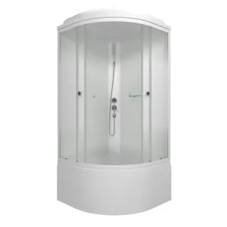 Душевая кабина Triton Лайт Щ0000061838 90x90 см профиль белый стекло с узором