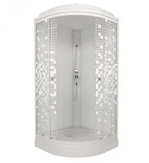 Душевая кабина Triton Стандарт-Мозаика Щ0000061828 100x100 см профиль белый стекло мозаика