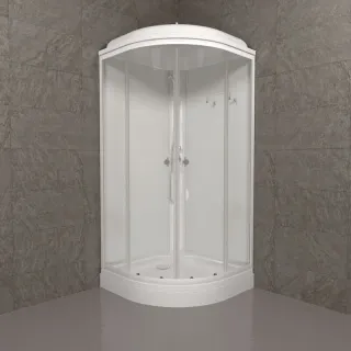 Душевая кабина Triton Ультра Щ0000061843 90x90 см профиль белый стекло прозрачное