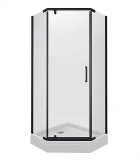 Душевой уголок Triton Дека Щ0000059782 90x90 см профиль чёрный стекло прозрачное