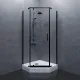 Душевой уголок Triton Дека Щ0000062933 100x100 см профиль чёрный стекло прозрачное