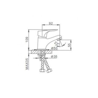 Смеситель для раковины Frap F1037 хром