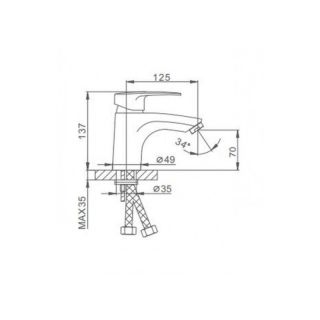 Смеситель для раковины Frap F1066 хром