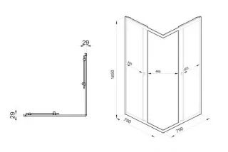 Душевой уголок Triton Вента-Хром-Вельвет Щ0000067978 80x80 см профиль хром стекло матовое