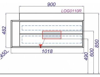 Подвесная тумба под раковину Clarberg Logic LOG0110R 100см белый