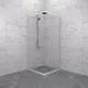 Душевой уголок Triton Вельвет Щ0000071052 80x80 см профиль белый стекло матовое