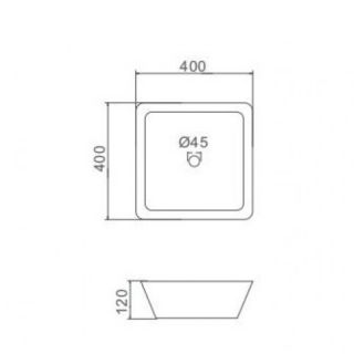 Накладная раковина Gappo GT204 40 см белый