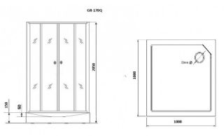 Душевая кабина Grossman Classic GR170QL 100x100см левая