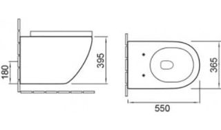 Унитаз подвесной SantiLine SL-5002SM-BD с функцией биде белый
