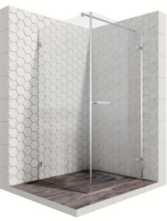 Душевой уголок Ambassador Abner 10011102R 100x100см правый хром/прозрачное