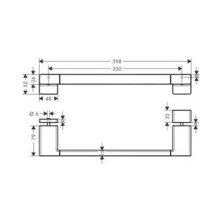Ручка для двери в душевую Hansgrohe AddStoris 41759670 черный