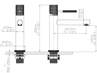 Смеситель для раковины Gid Edessa SS070BMK черный матовый