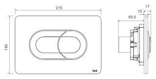 Кнопка смыва пневматическая  SALINA 640084