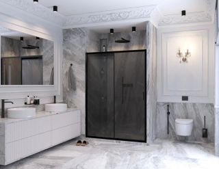 Душевая дверь Ambassador Forsa 17022216ABB 100см чёрный/тонированное