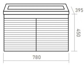 Подвесная тумба под раковину Brevita Catania CAT-01080-074П 80см белый