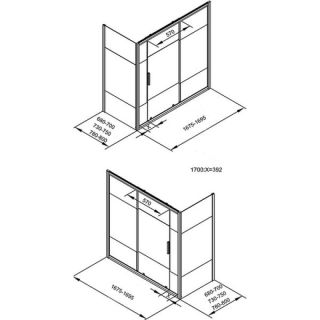 Шторка на ванну с боковым стеклом Aquanet Practic 292128 170x80 см прозрачное стекло/шелкография профиль хром