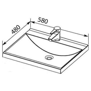 Раковина Aquanet Нота 281220 58 см белый