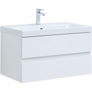 Тумба под раковину Aquanet Беркли 302351 80 см белый глянец