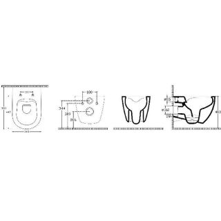 Подвесной унитаз Isvea Infinity 10NFS1005I-2Z безободковый с функцией биде синий матовый