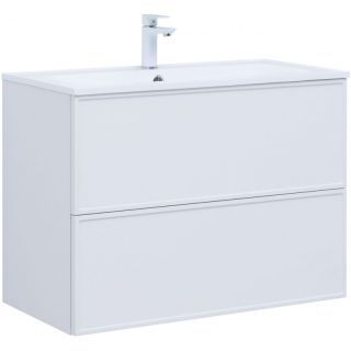 Тумба под раковину Aquanet Арт 313256 90 см белый матовый