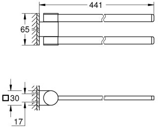 Полотенцедержатель Grohe Selection 41219KF0 черный