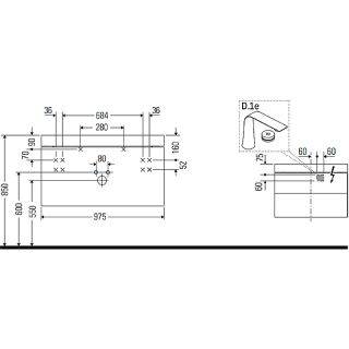 Тумба под раковину Duravit Happy D 2 Plus 98 HP4348O2222 подвесная белая
