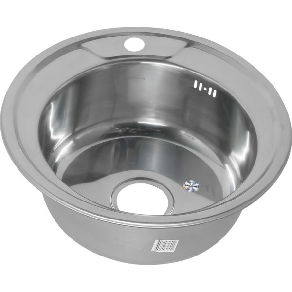 Мойка 490 Melana 0,8/180 хром с сифоном (002/2 *15)