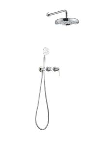 Смеситель встроенный Boheme + верхний+ ручной душ, ETERNA CHROME хром