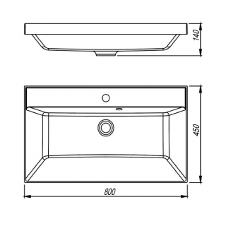 Раковина Style Line Asti СС-00002474 80 см антрацит