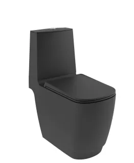 Унитаз-компакт Kludi Resa S 27WCB0239 безободковый чёрный матовый