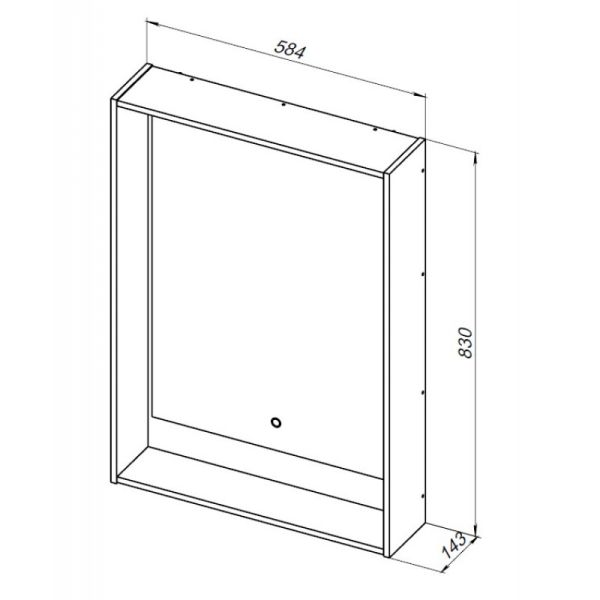Зеркало с подсветкой Aquanet Милан 336393 60 см дуб рошелье