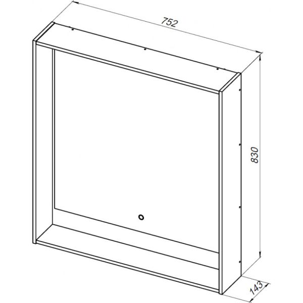 Зеркало с подсветкой Aquanet Милан 336405 80 см дуб светлый