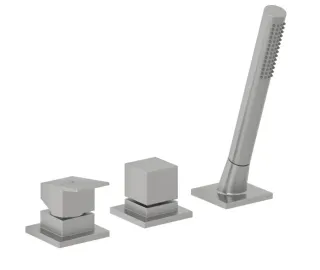 Смеситель на борт ванны Kludi Decus 54447N575 брашированный никель