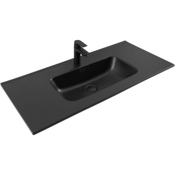 Раковина Aquanet Flat 329257 100 см чёрный матовый