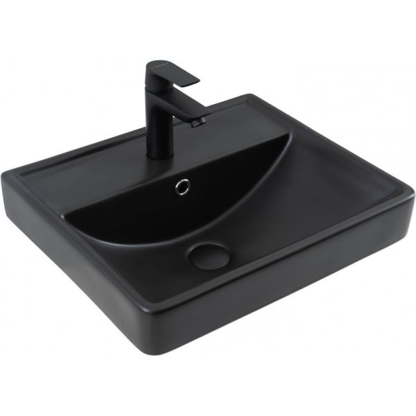 Раковина Aquanet Ирис 329246 50 см чёрный матовый