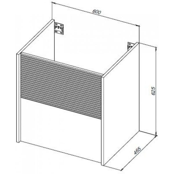 Тумба под раковину Aquanet Вита 330473 60 см белый матовый