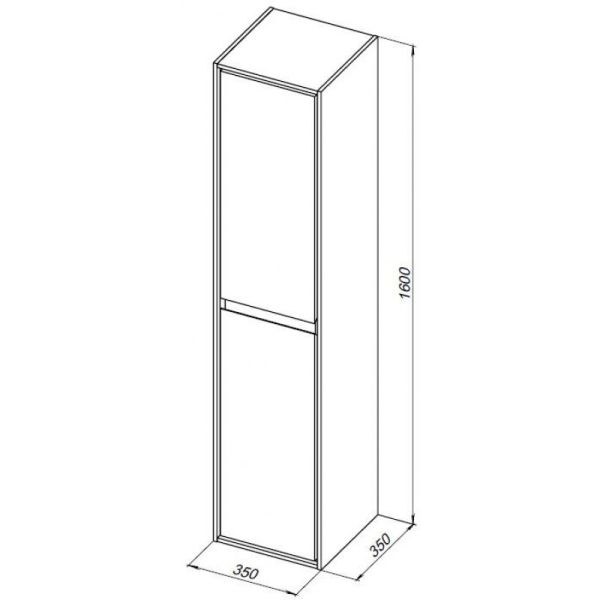 Шкаф Aquanet Милан 336386 35 см белый глянец