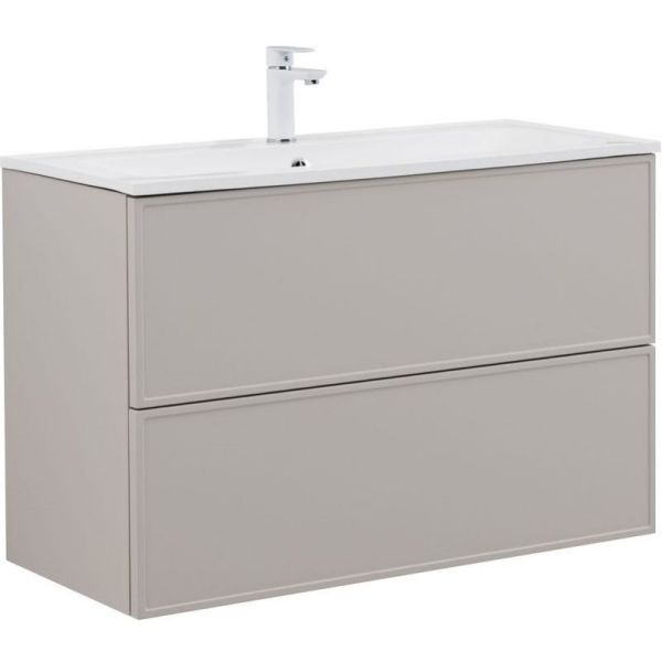 Тумба под раковину Aquanet Арт 343969 100 см бежевый