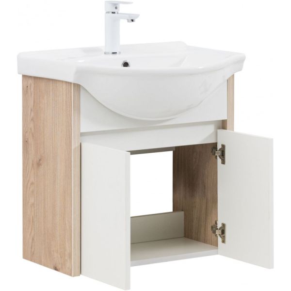 Тумба под раковину Aquanet Сидней 345121 60 см дуб кантри/белый
