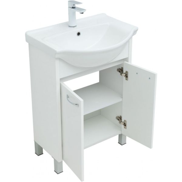 Тумба под раковину Aquanet Донна 294390 60 см белый глянец