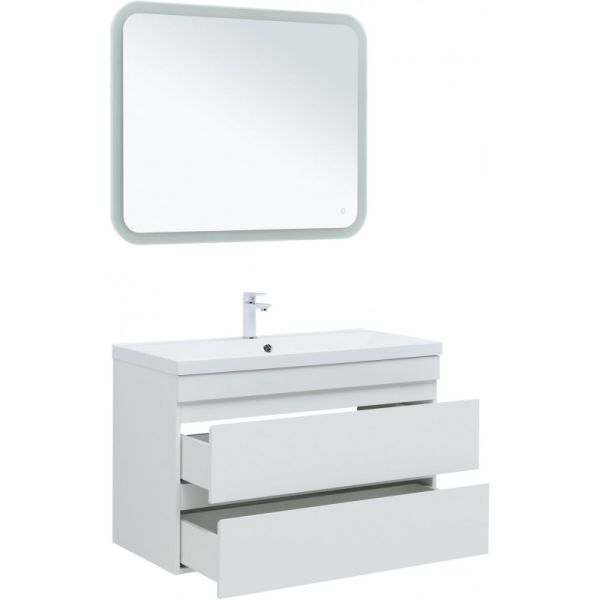 Тумба под раковину Aquanet Нота New 335420 100 см белый глянец