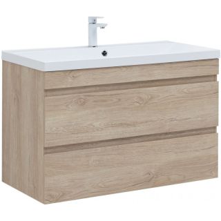 Тумба под раковину Aquanet Нота New 334200 100 см дуб светлый