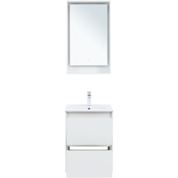 Тумба под раковину Aquanet Милан 336366 50 см белый глянец