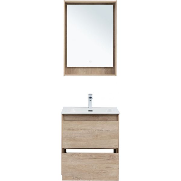 Тумба под раковину Aquanet Милан 336382 60 см дуб светлый