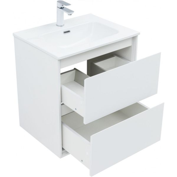 Тумба под раковину Aquanet Милан 336367 60 см белый глянец