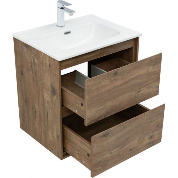 Тумба под раковину Aquanet Милан 336377 60 см дуб рустикальный