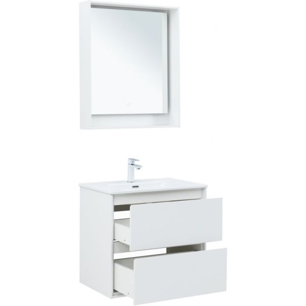 Тумба под раковину Aquanet Милан 336368 70 см белый глянец