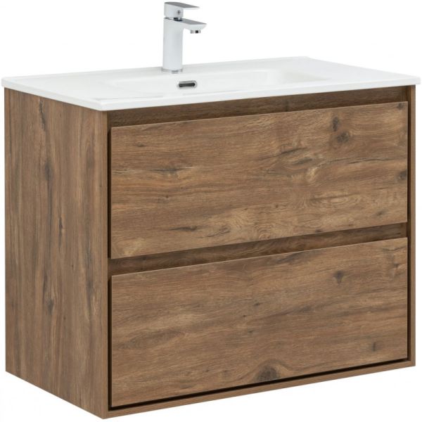 Тумба под раковину Aquanet Милан 336379 80 см дуб рустикальный
