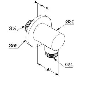 Шланговое подключение Kludi A-QA 65547N0-00 брашированное золото