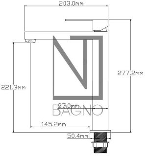 Высокий смеситель для раковины NT Bagno Adigo HBG NT9001HBG чёрный/розовое золото